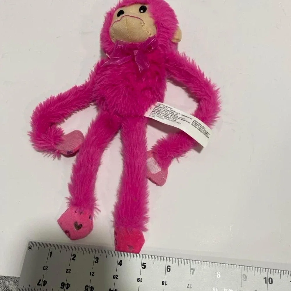 Pink Plush hanging monkey 12
